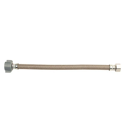 BrassCraft PSB840 Faucet Water Supply Line, 1/2 In. FIP x 1/2 In. FIP, 12 In.