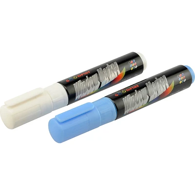 Window Chalk Pen in Blue/White (2-Piece per Pack)