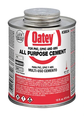 All-Purpose Solvent Pipe Cement, Clear, 16 oz.