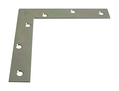 National Hardware N204-990 Flat Corner Brace, Zinc, 6 x 1 In.