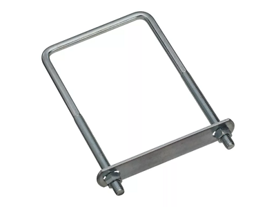 National Hardware N222-406 U-Bolt with Plate & Hex Nuts, Zinc, 3/8 x 4 x 7 In.