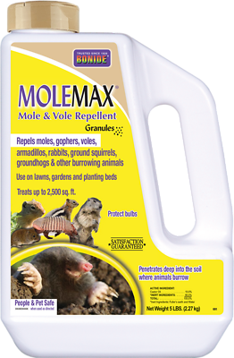 Bonide 691 Molemax Mole and Vole Repellent Granules, 5 Lbs.