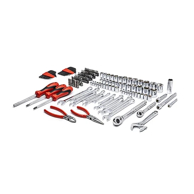 150-Pc. SAE/Metric Professional Tool Set, 1/4 & 3/-8In. Drive, 6-Point Sockets