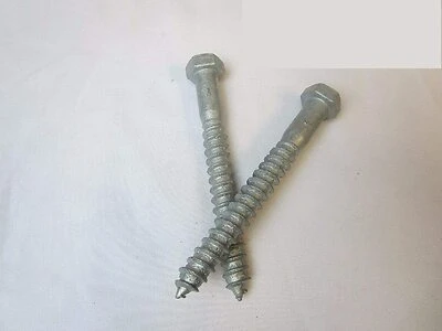 3/8 Inch X 6 Inch Hex Lag Screw, Galvanized Steel, Grade 2