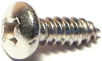 #8 X 1/2 In. Phillips Pan Head Self-tapping Sheet Metal Screws 100 Pk Stainless Steel 18-8