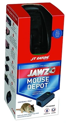 JT Eaton 407 Jawz Covered Mouse Trap, Reusable Pest Control