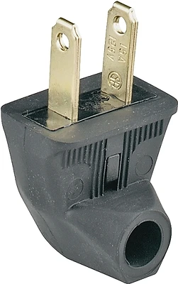 Eaton Cooper 84BK-BOX Flat Angle Plug, 15A, 125V, Black