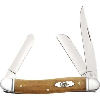Stockman 2.57 In. Antique Bone Smooth Medium Pocket Knife With Tru-sharp Blades