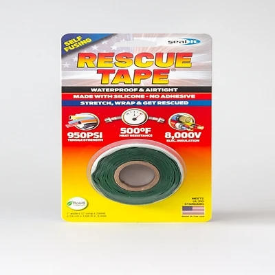 Rescue Tape Self-Fusing Silicone Tape, Green, 1 In. x 12 Ft.