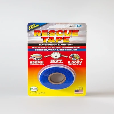 Rescue Tape RT12012BBU Self-Fusing Silicone Tape, Blue, 1 In. x 12 Ft.