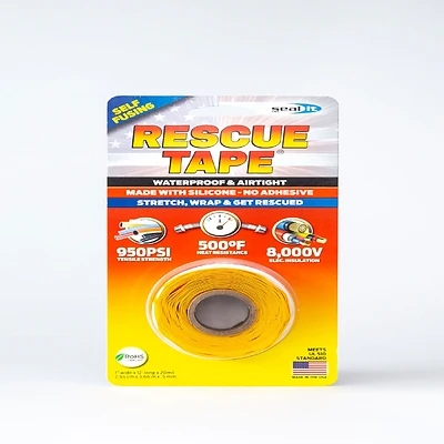 Rescue Tape RT12012BYE Self-Fusing Silicone Tape, Yellow, 1 In. x 12 Ft.