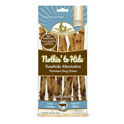 Fieldcrest Farms Nothin' to Hide Beef Stix Dog Chew, 65 Gram, Pack of 10