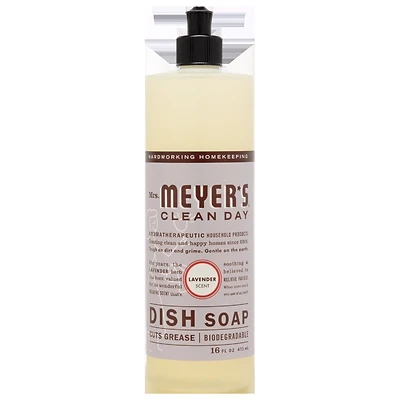 Mrs. Meyer's 11103 Biodegradable Dish Soap, 16 oz, Liquid, Floral, Colorless
