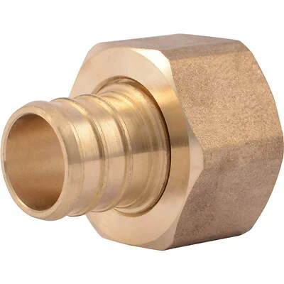 Barbed PEX Pipe Thread Adapter, 3/4 In. Brass Barb Insert x 3/4 In. FPT