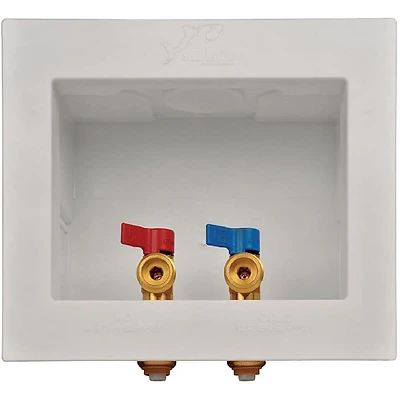 SharkBite 24763 Washing Machine Outlet Box, 2-Outlet, 1/2 x 3/4 In