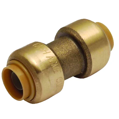 Straight Pipe Coupling, Push-Fit, 3/8 x 3/8 In.