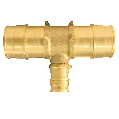 Apollo EPXT1112 Brass PEX-A Reducing Tee, 1 In. x 1 In. x 1/2 In. Barb
