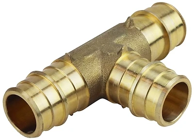 Apollo EPXT34 Brass PEX-A Barb Tee Fitting, 3/4 In., Lead-Free