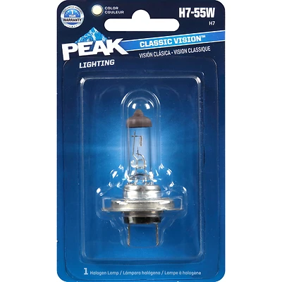 Peak H7-55W-BPP Classic Vision Halogen Automotive Bulb, 55W, 12.8V