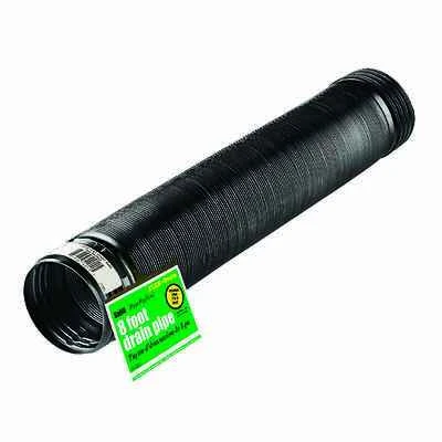 Flex-Drain 54021 Expandable Drain Pipe, 4 In. x 8 Ft., Black