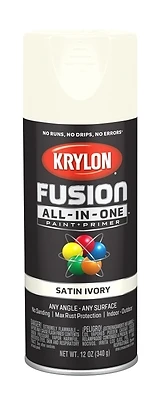 Fusion All-In-One Spray Paint + Primer, Satin Ivory, 12-oz.