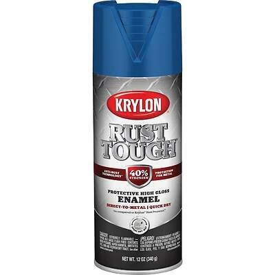 Rust Tough 12 Oz. Gloss Alkyd Enamel Spray Paint - True Blue
