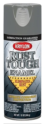 Krylon K09206008 Rust Tough Gloss Alkyd Enamel Spray Paint, Machinery Gray, 12 Oz