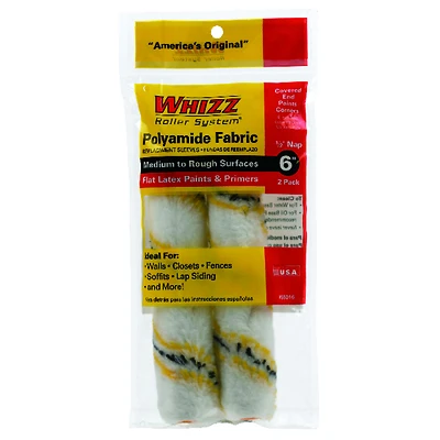 Whizz Maximus 58016 Paint Roller Cover, 1/2 In. Nap, 6 In., 2-Pk.
