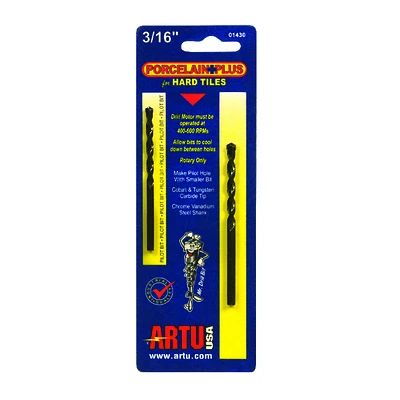 3/16-In. Porcelain+ Tile Bit with Pilot for Hard Tiles
