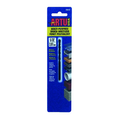Artu 01012 Multi-Purpose Drill Bit, 5/32 x 3-1/8 In., Carbide Tip
