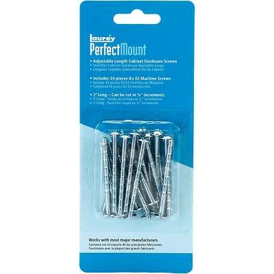 #8 X 2 In. Breakaway Screws 24-pack, Model 98001, Zinc Chrome Finish