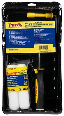 Purdy 14C810700 White Dove Jumbo Mini Roller Kit, 6.5 In. x 3/8 In., 4-Piece
