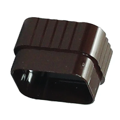 Amerimax M1623 Downspout Connector, K-Style, Vinyl, Brown, 2 x 3-In.