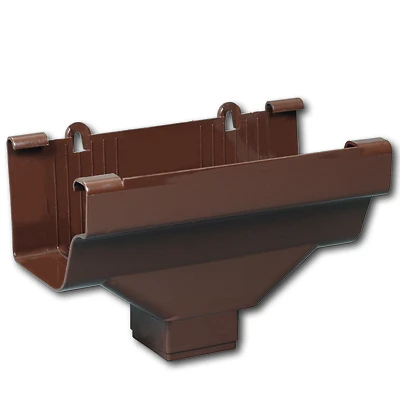 Amerimax M1506 Gutter Drop Outlet, K-Style, Vinyl, Brown, 2 x 3-In.