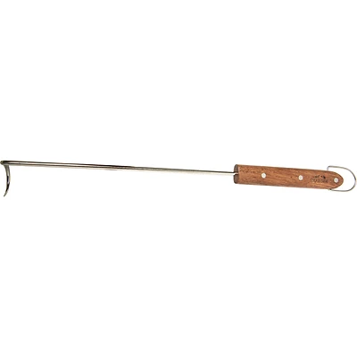 BBQ Pig Tail Tool, Stainless Steel & Teak Wood, 12 In.