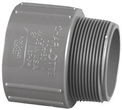 Schedule 80 PVC Slip x MPT Male Adapter, 1/2 In.