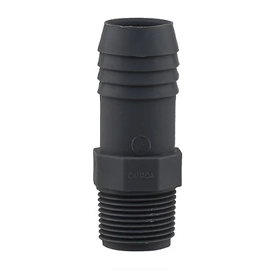 Boshart UPPIA-0710 Pipe Adapter, 3/4 x 1 in, MPT x Insert, Polyethylene, Gray
