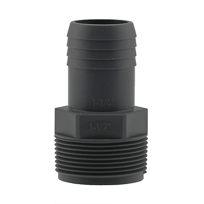 Boshart UPPRA-1512 Pipe Reducing Adapter, 1-1/2 in, MPT, 1-1/4 in, Hose, Polyethylene