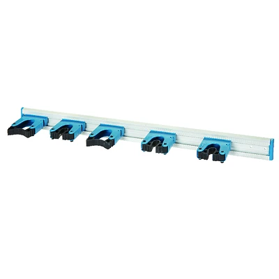 Unger 964770 Cleaning Tool Holder Rack, 5 Adjustable Brackets, Aluminum
