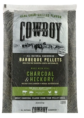Cowboy 54220 Charcoal & Hickory BBQ Pellets, 20 Lb. Bag