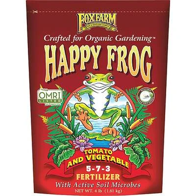 Foxfarm FFTV Happy Frog Tomato & Vegetable Fertilizer, 5-7-3, 4 Lbs.