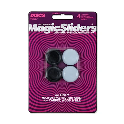 MAGIC SLIDERS 04225 Furniture Slide Glide, Round, Plastic, Gray, 1600 lb, 7/8 to 1 in Dia, 1 in W, 7/8 in H