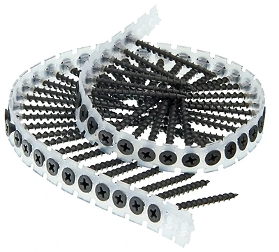 Drywall to Wood Collated Screws, Auto-Feed, #7, 2 In., 1,000 Ct.