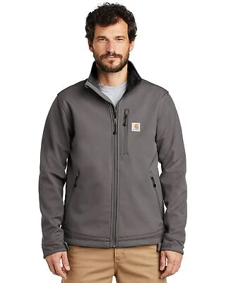 Carhartt OJ2199-M Crowley Rain Defender Softshell Jacket, Charcoal, Large