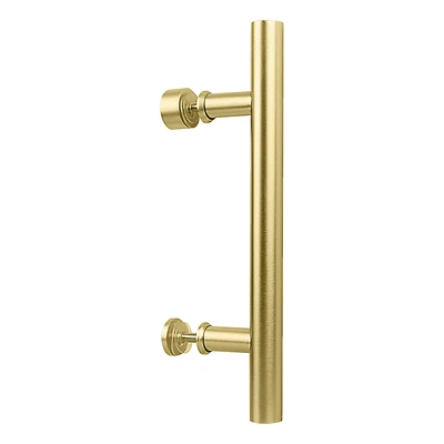 National Hardware N700-102 Madison Sliding Barn Door Pull, Brushed Gold, 12 In.