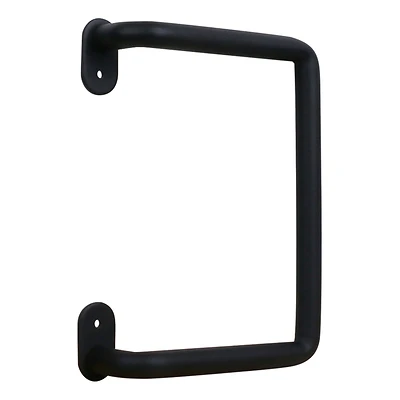 National Hardware N700-103 Troy Sliding Barn Door Pull, Matte Black, 8 In.