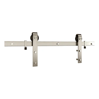 National Hardware N700-002 Interior Sliding Door Hardware Kit, 2-Pc. Track, Satin Nickel