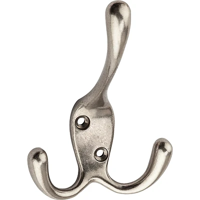 National Hardware N337-208 Triple Robe Hook, Satin Nickel, Zinc