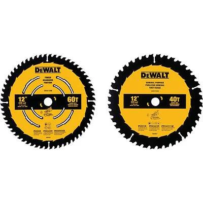 Circular Saw Blades, 40 & 60-Tooth x 12 In., 2-Pk.