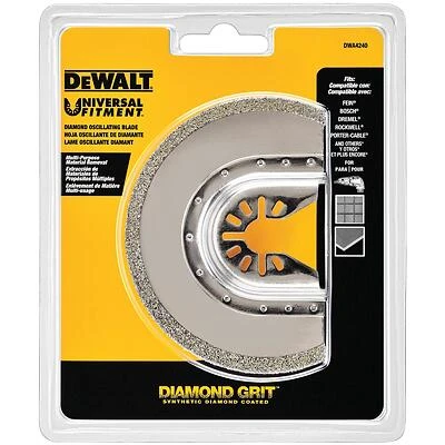 Oscillating Tool Grout Removal Blade, Diamond Half Moon, Universal